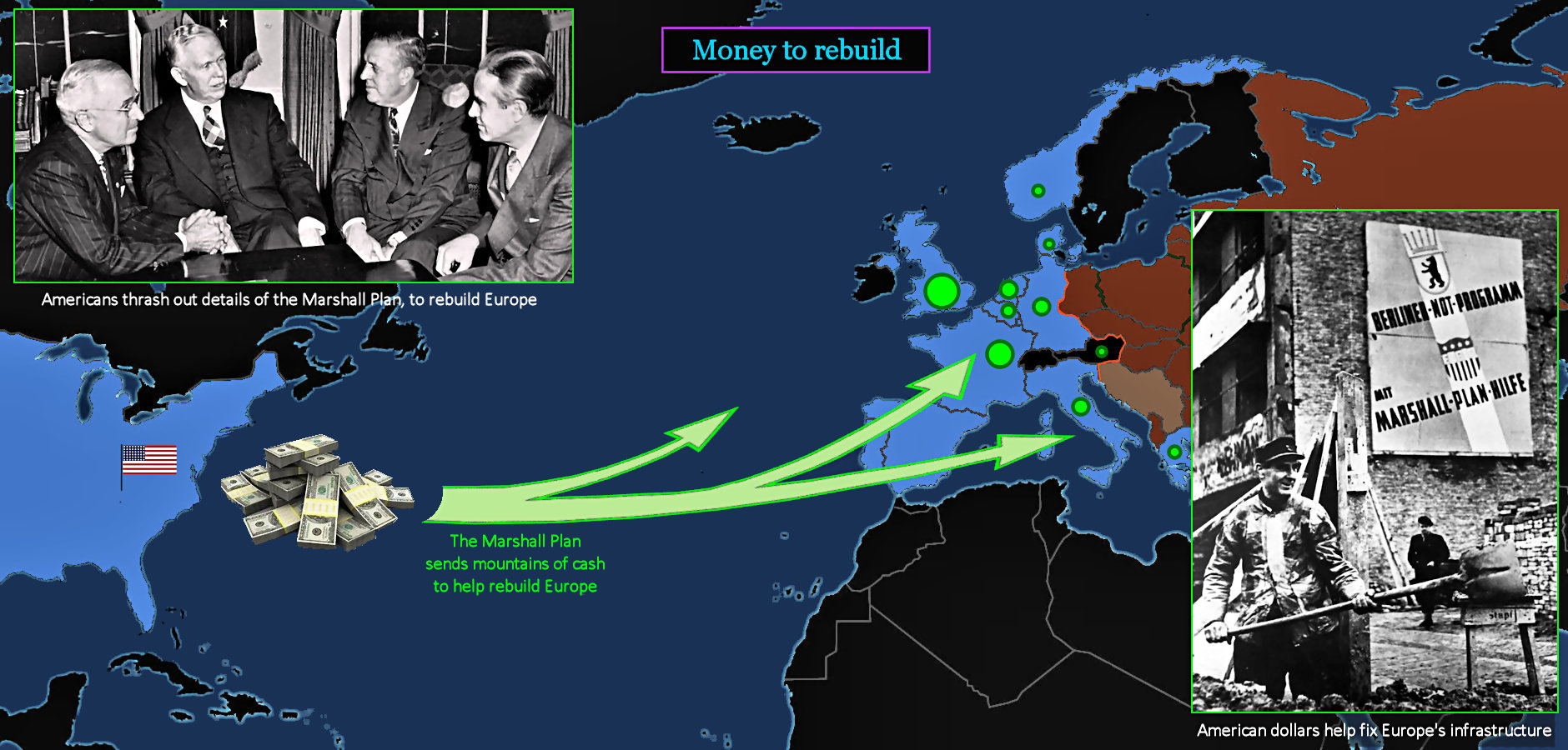 Marshall Plan, 1948-1951 map